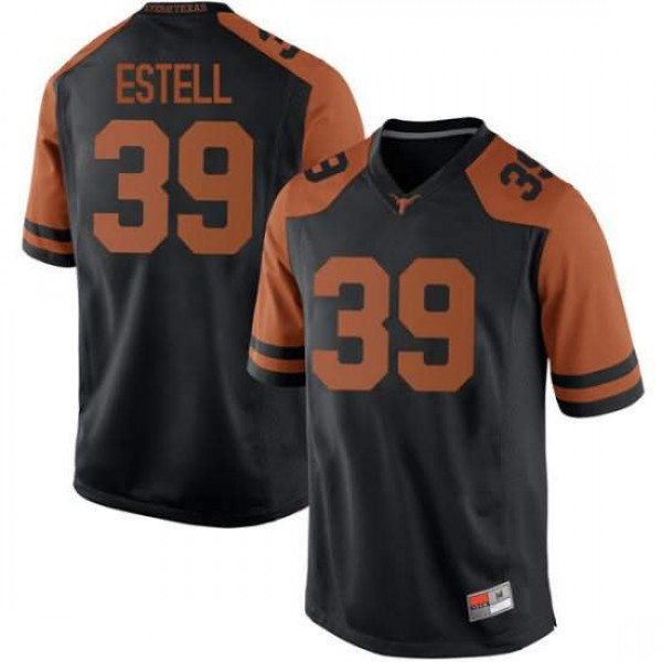 Men University of Texas #39 Montrell Estell Replica Stitched Jersey Black
